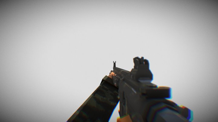 HK416 reload animation 3D Model