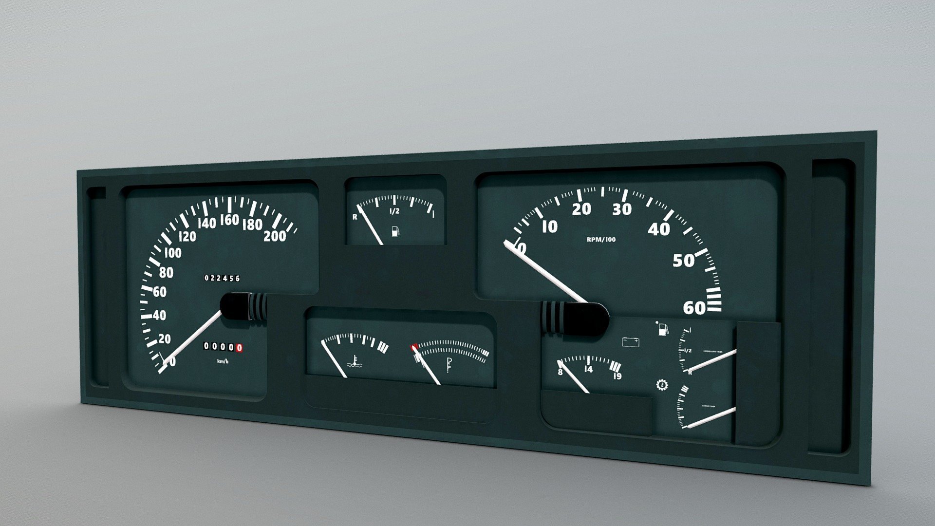 Detailed Off-Road Vehicle Instrument Cluster - 3D model by The Third ...