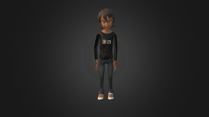 Character Waving 3D Model