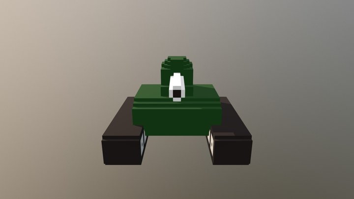 Voxel Tank 3D Model