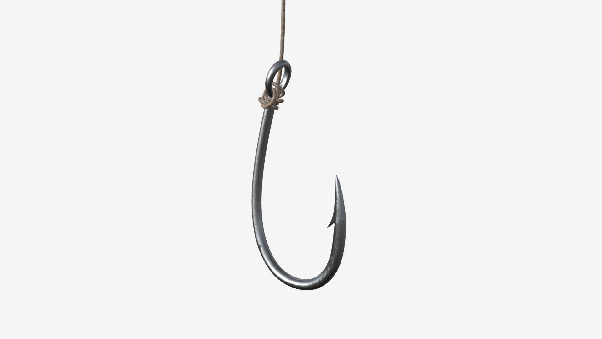 Fishing hook with line - Buy Royalty Free 3D model by HQ3DMOD