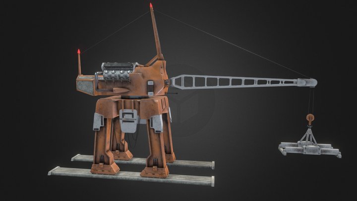 Harbour Crane 3D Model