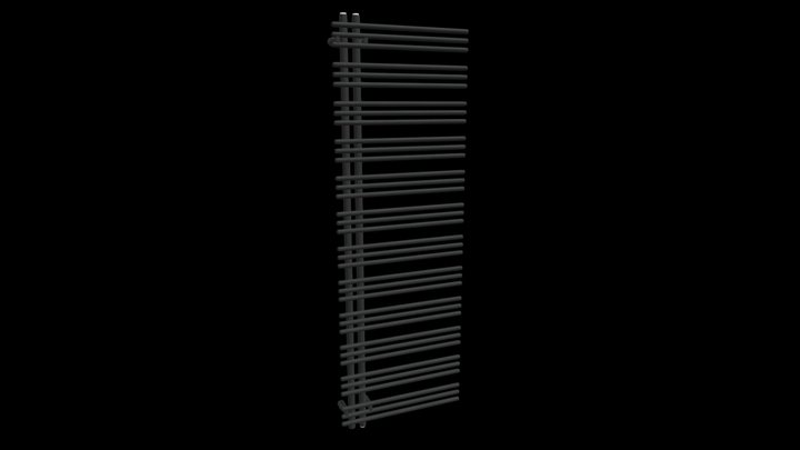Zehnder YuccaAsym_170_60 BlackQuarz 3D Model