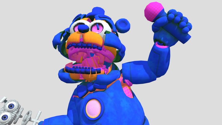Cursed Funtime Freddy and bon bon 3D Model