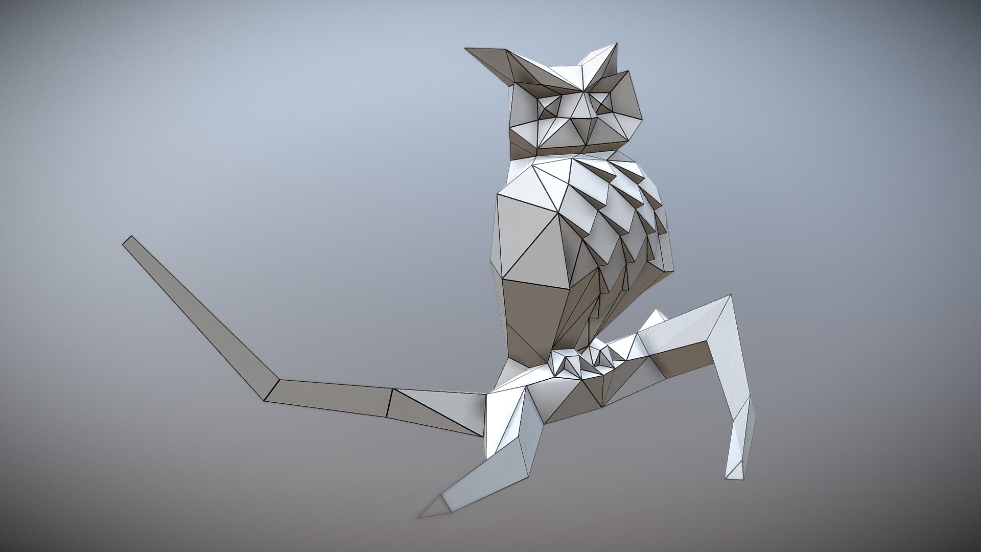 3D model Owl - This is a 3D model of the Owl. The 3D model is about a paper airplane with a design.