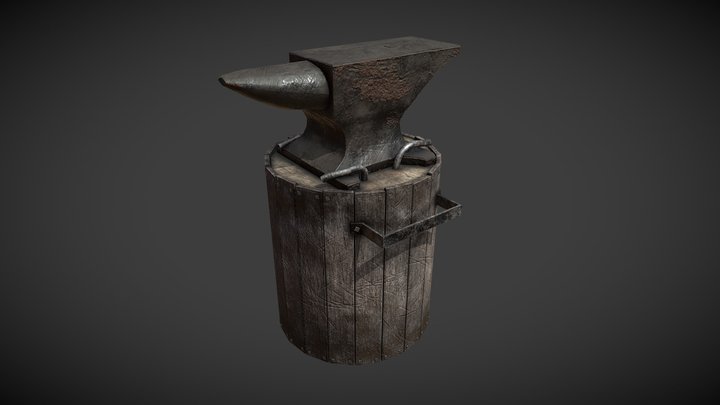 Asset02 Medieval Anvil 3D Model