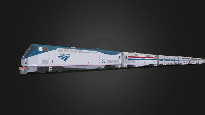 Fully detailed train(downloadable) 3D Model