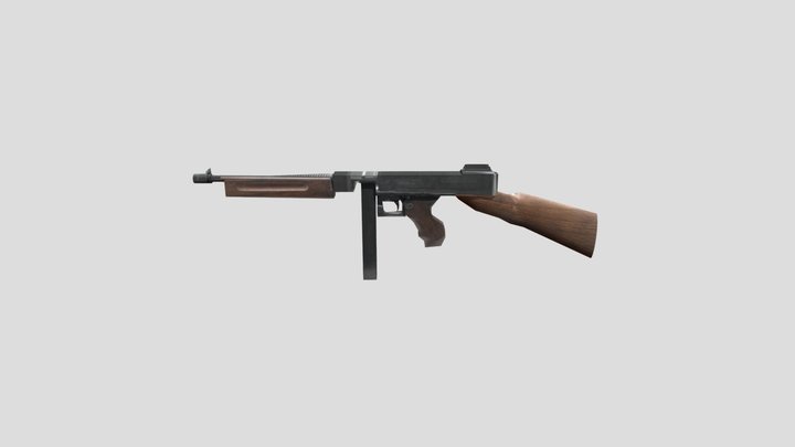 M1928 Thompson (Low Poly) – Gratis 3D-model STL