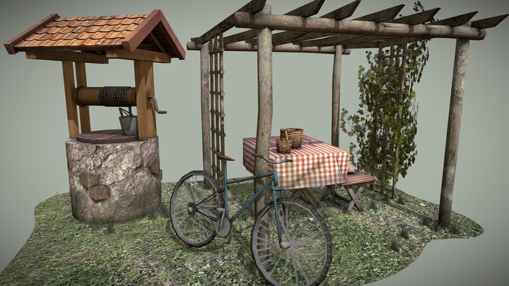 DAE 5 Finished props - Grandma's House 3D Model