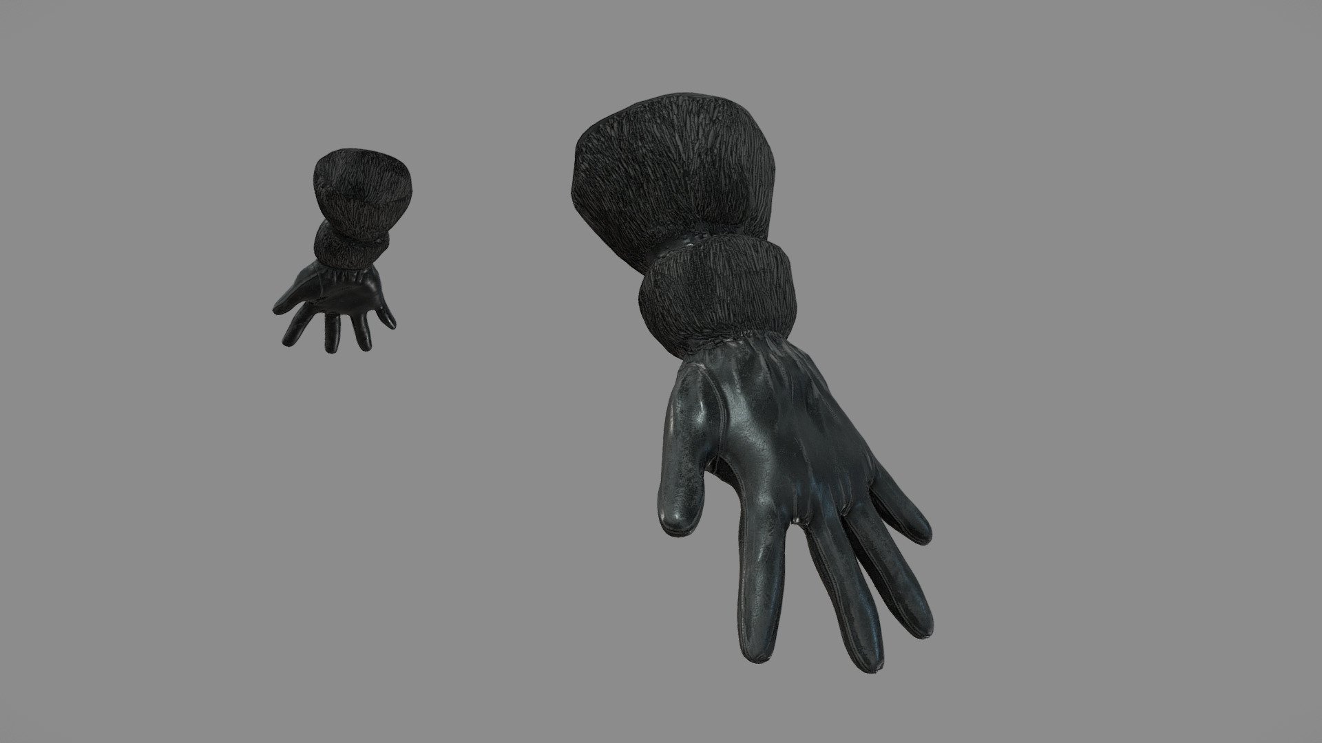 Female Fur Trim Winter Gloves - Buy Royalty Free 3D model by 3dia ...