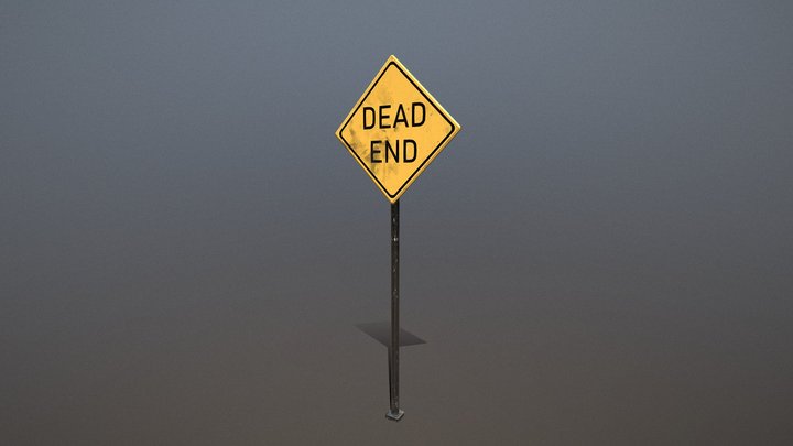 Dead End Street Sign 3D Model