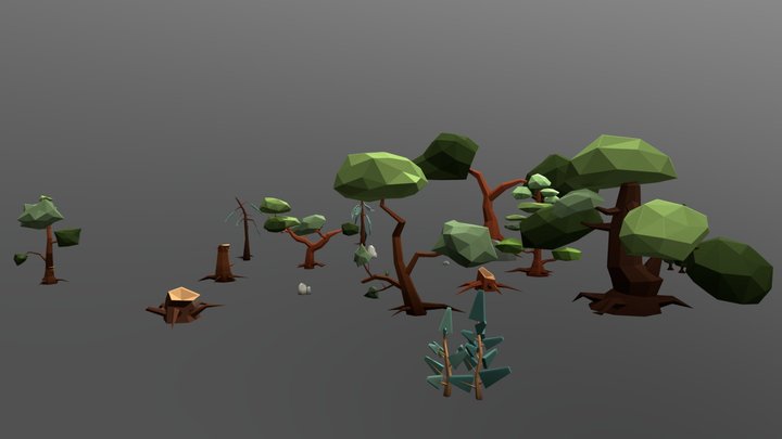 Trees P All 3D Model