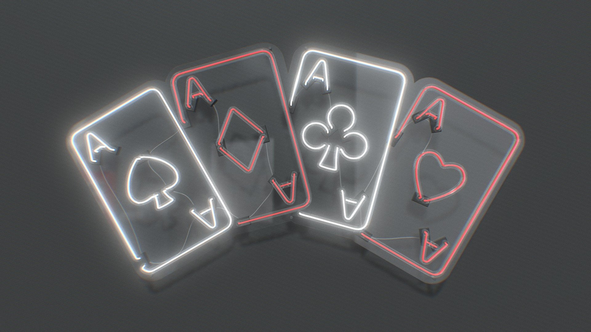 Poker 2 - Neon Sign - Buy Royalty Free 3D model by NEONPLEX [f618a76 ...