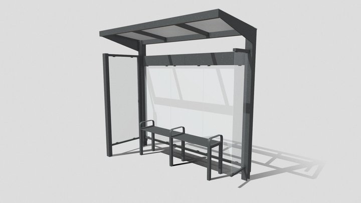 Bus stop from Brno 3D Model