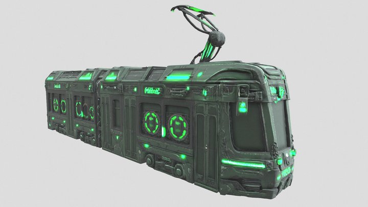 🌃.Cyberpunk✧✖✧Train.>AI‑𖤟<.🌇 – Gratis 3D-model STL