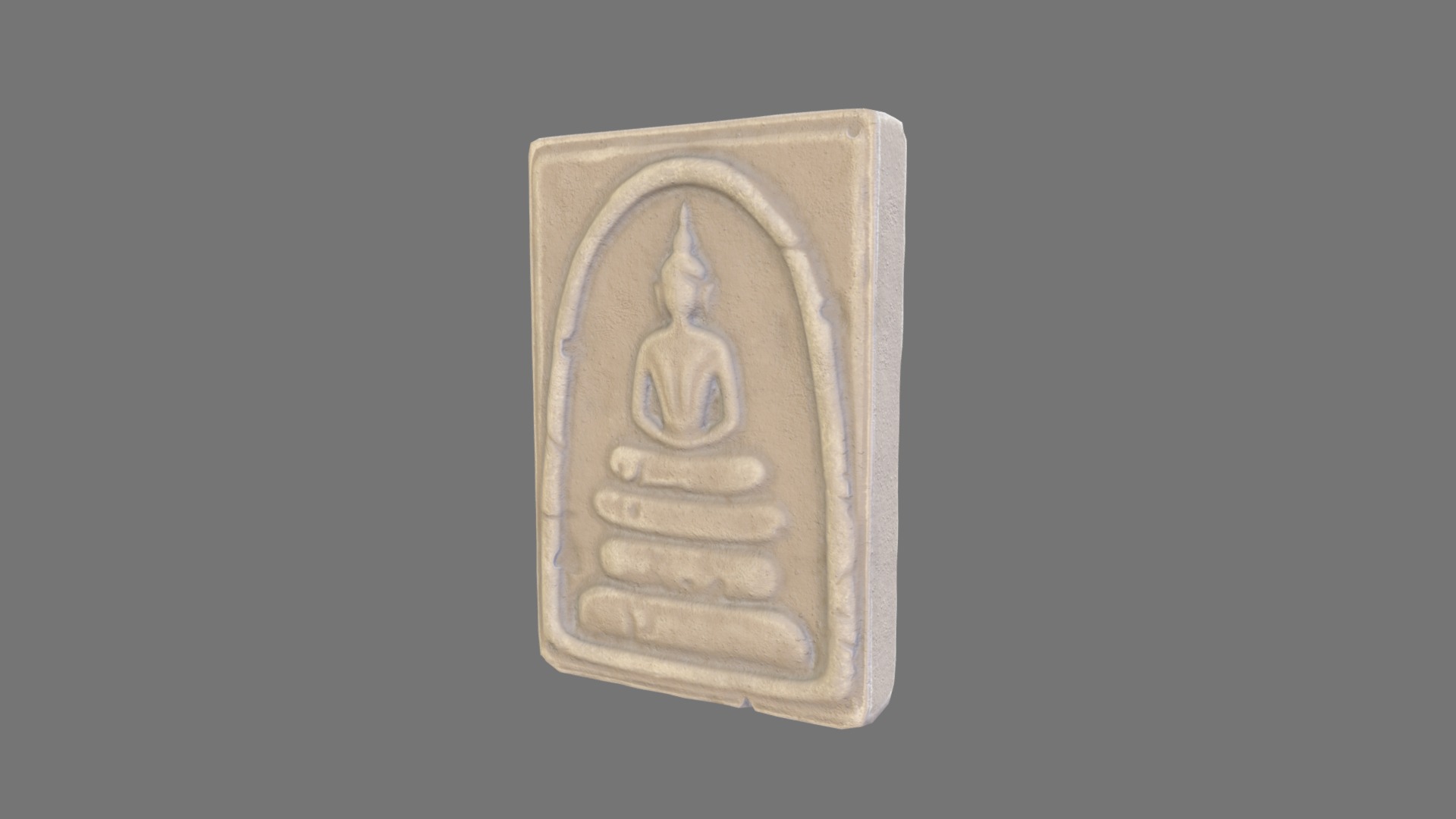 3D model Thai Amulet - This is a 3D model of the Thai Amulet. The 3D model is about a close-up of a coin.
