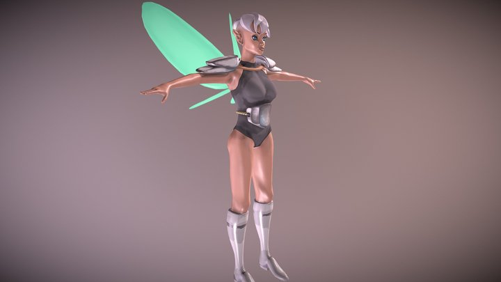 Pixie Warrior 3D Model