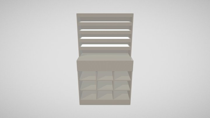 modulo base alveolare + alzata mensole occhiali 3D Model