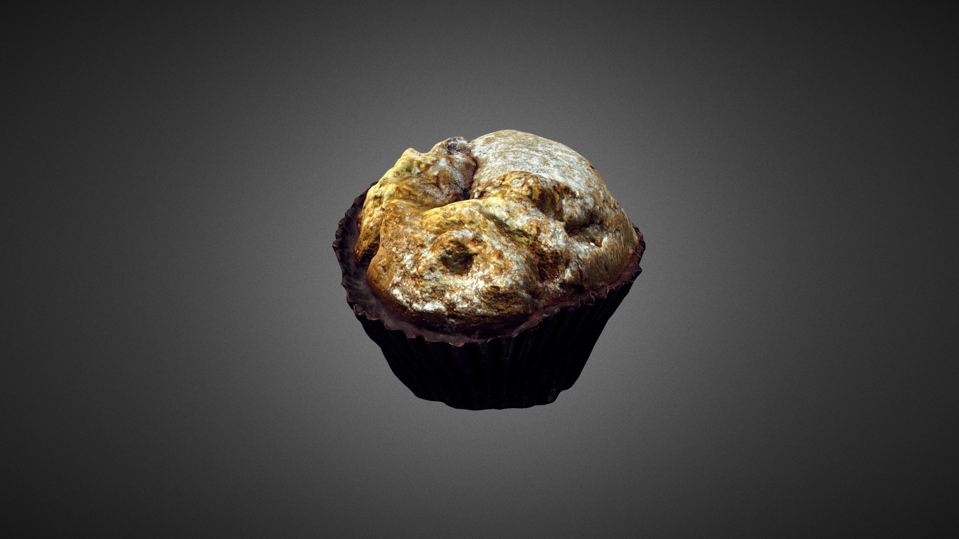 3D model Muffin - This is a 3D model of the Muffin. The 3D model is about a piece of food.