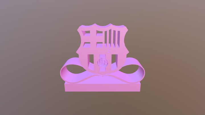 FOOTBALL / SOCCER BARCALONA F.C LOGO MINIATURE 3D Model