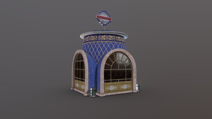 Moscow Kiosk 3D Model