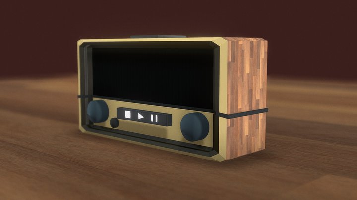 Old School Radio 3D Model