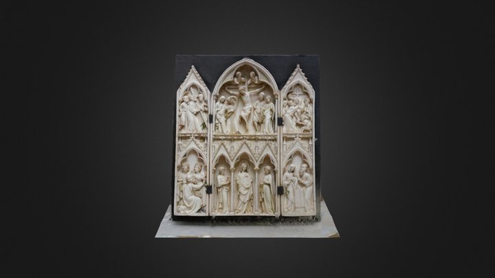 Triptych Saint Sulpice Du Tarn 3D Model