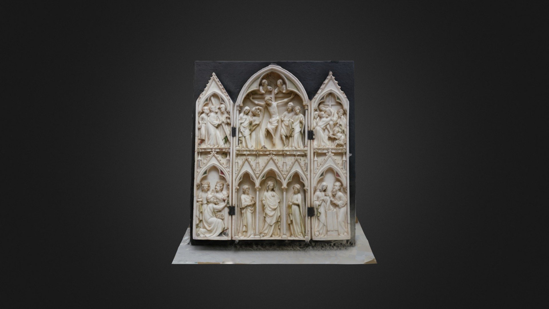 Triptych Saint Sulpice Du Tarn — Sketchfab embed 3D viewer