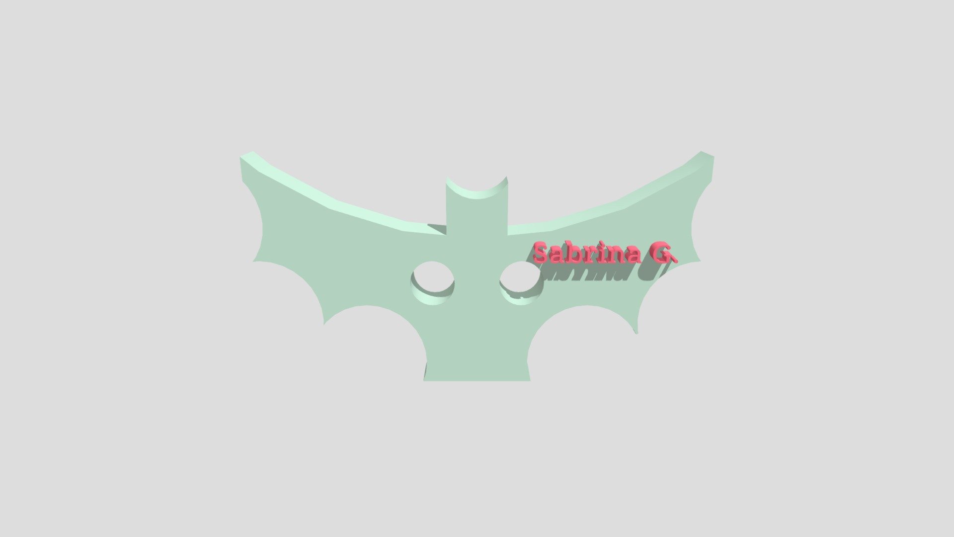 Bat Button - 3D model by Sabrina García (@sabrg) [f62338d] - Sketchfab