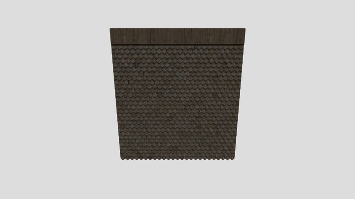 Stylized Nordic Church Roof - Section 1 3D Model