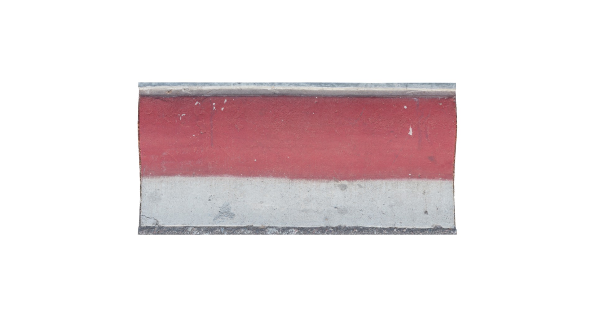 3D model Smooth Red Curb - This is a 3D model of the Smooth Red Curb. The 3D model is about a red and white flag.