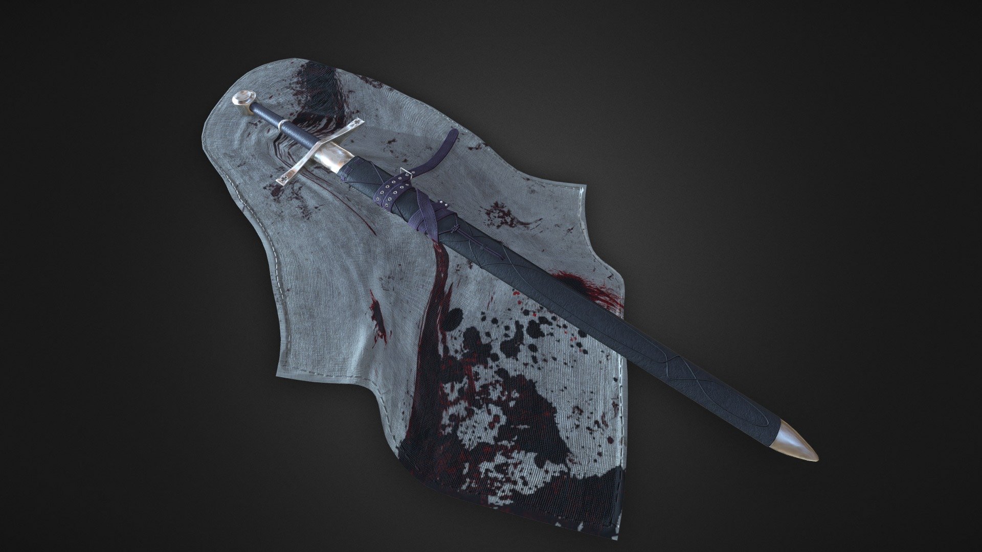 Sword in scabbard