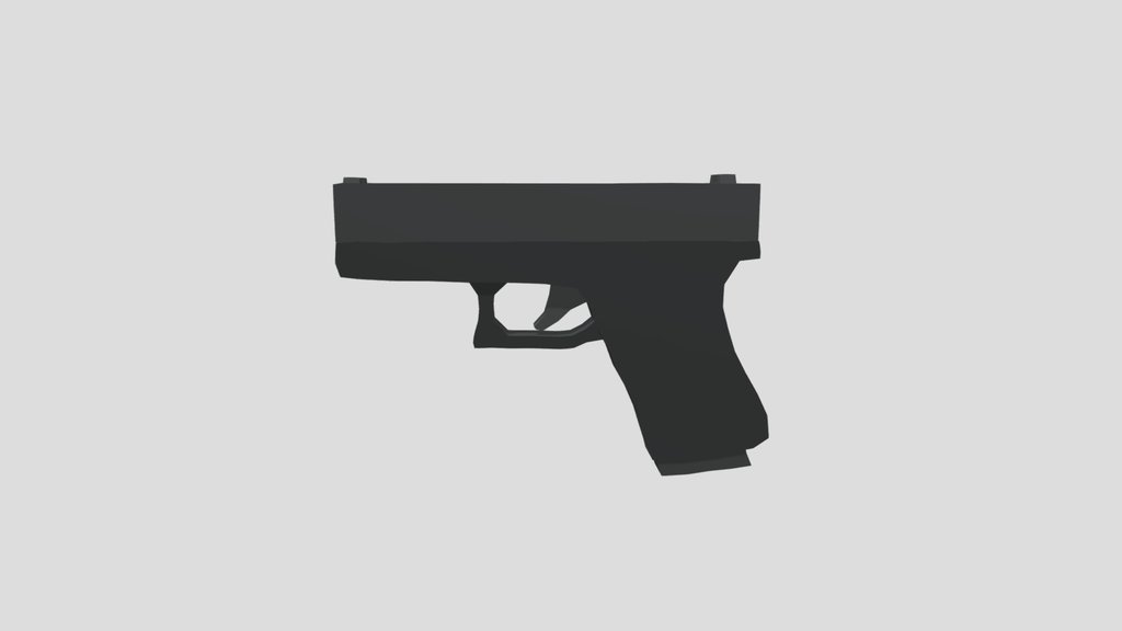 Glock 19 Low Poly 3D Model