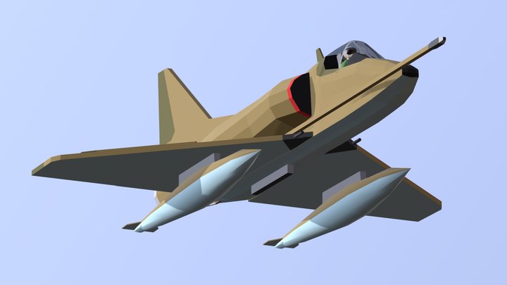 A-4B Skyhawk 3D Model