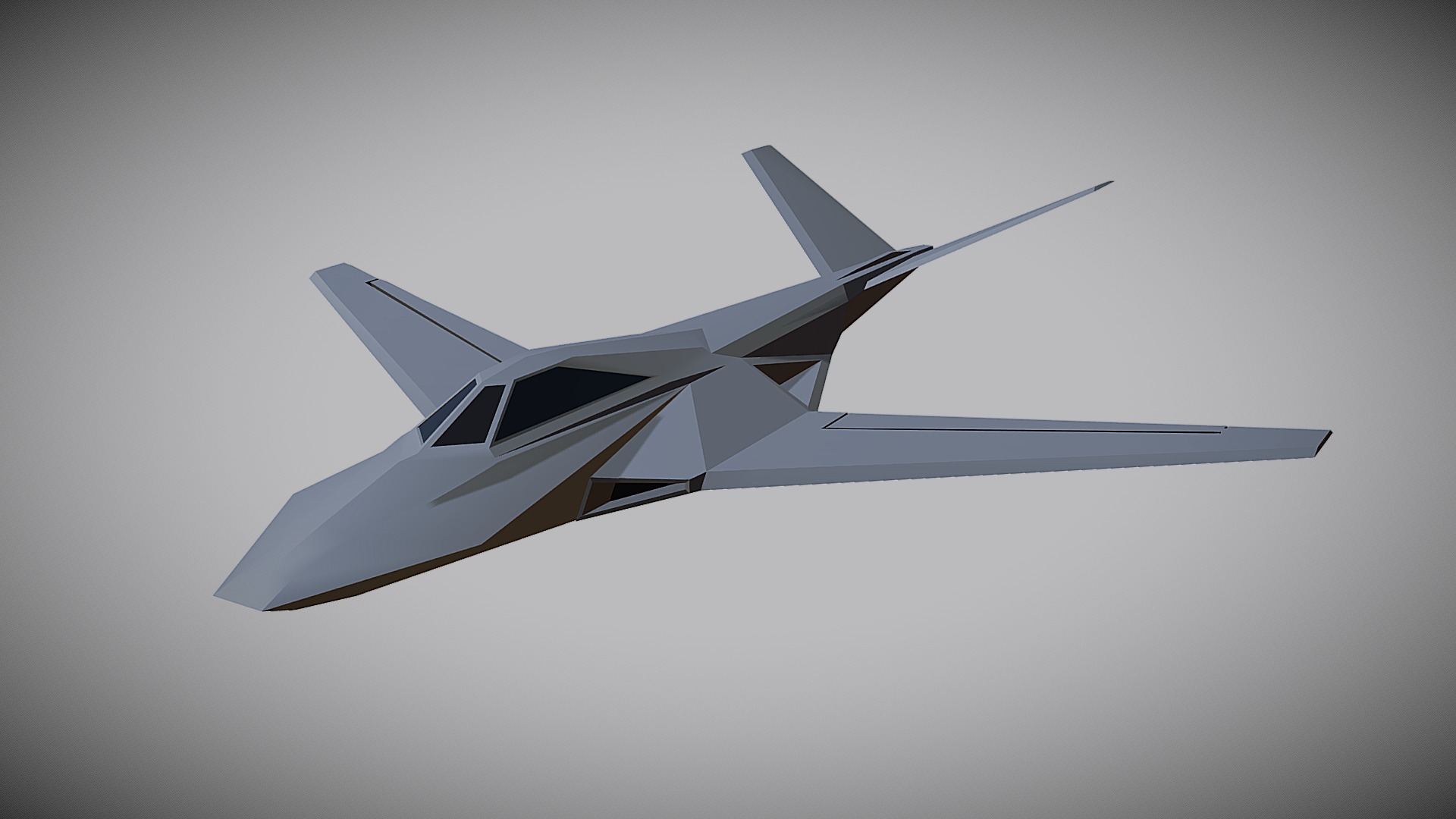 3D model Lowpoly spy aircraft - This is a 3D model of the Lowpoly spy aircraft. The 3D model is about a model of a jet.