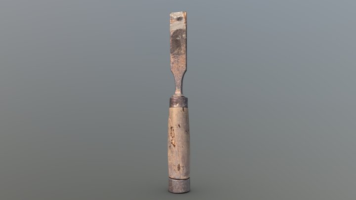 Old Woodworking Chisel 3D Model