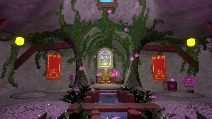 The Good Dragons Castle Interior Day 3D Model