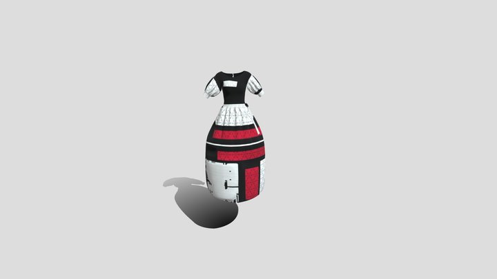 White Dress 3D Model