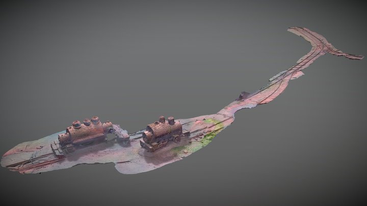 Sherkston Quarry Steam Locomotives 3D Model