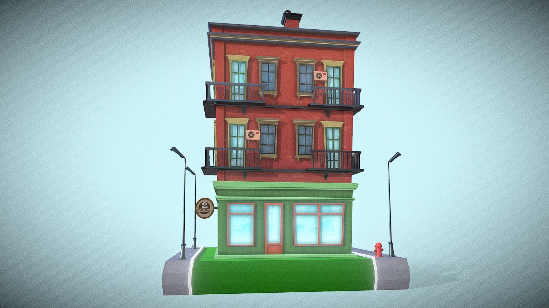 House 3D low poly