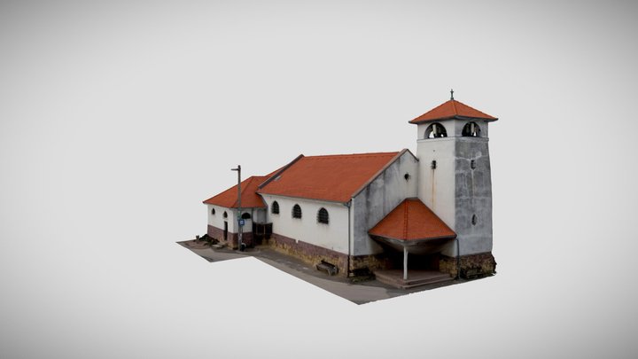 European Chatolic Church (Low poly) 3D Model