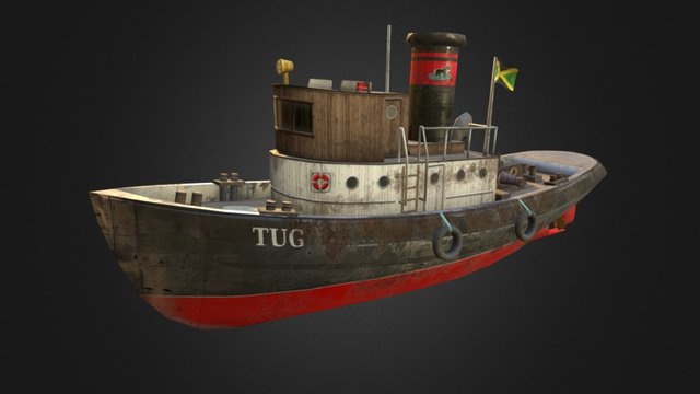 Steam TugBoat 3D Model