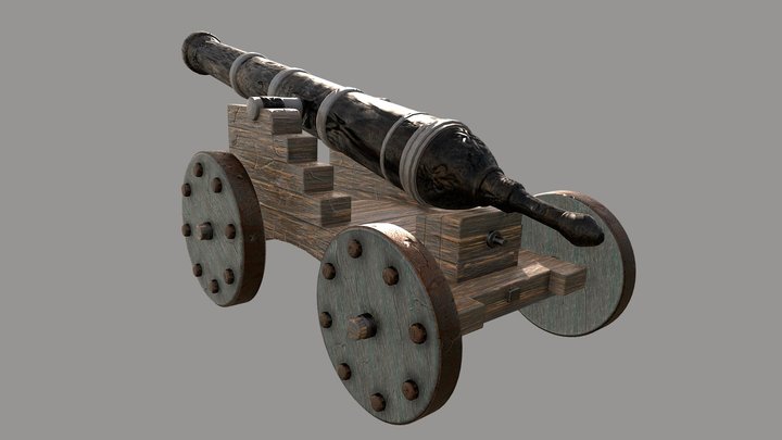 Cannon Gun 3D Model