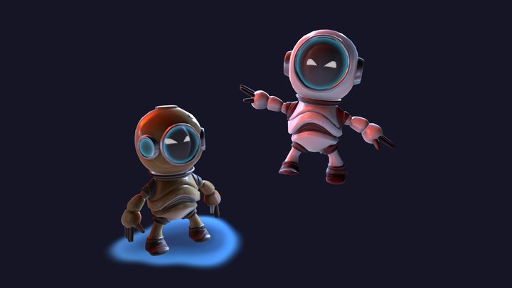Spaceman and Diver 3D Model