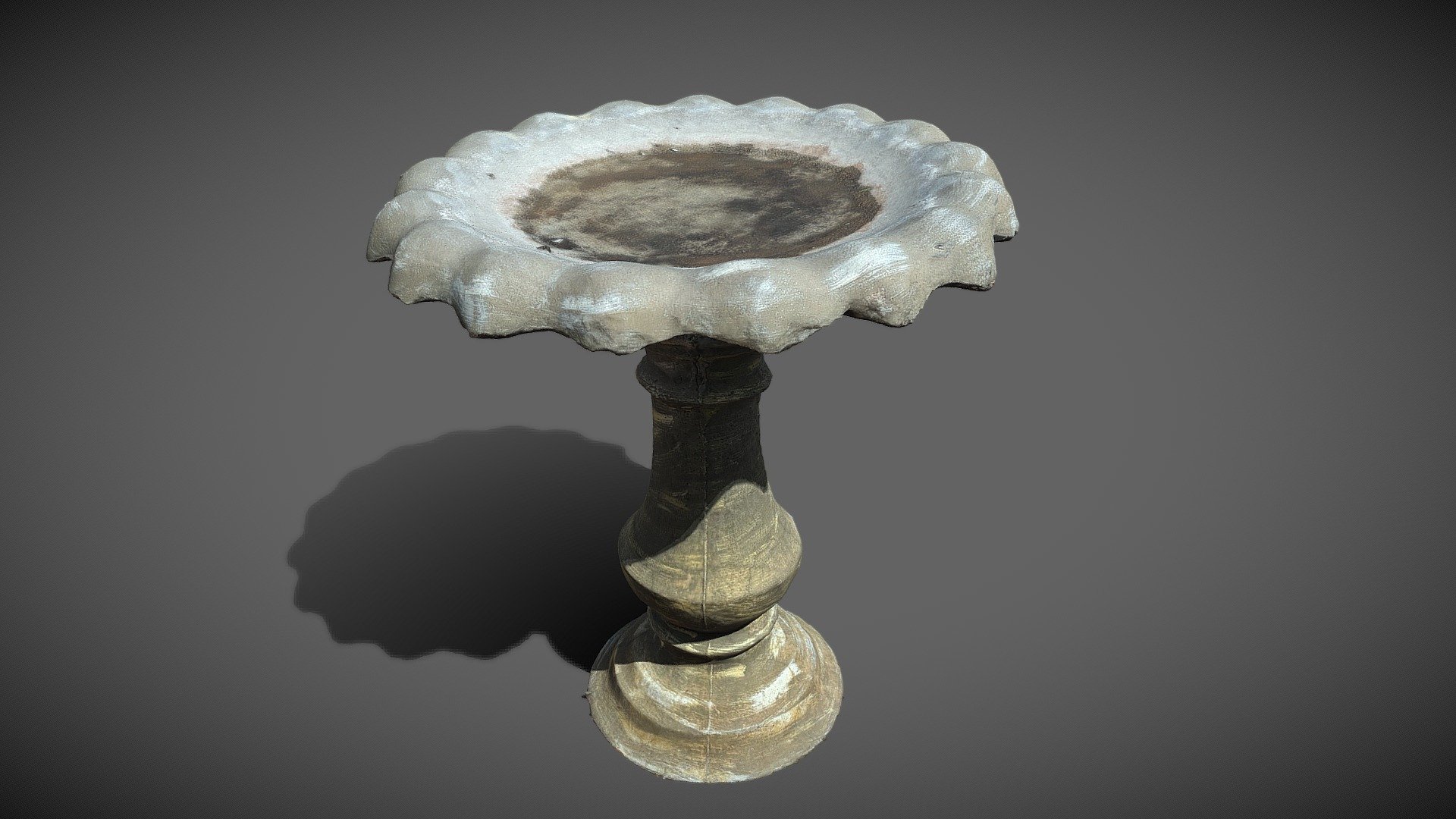 Standing Stone Bird Bath