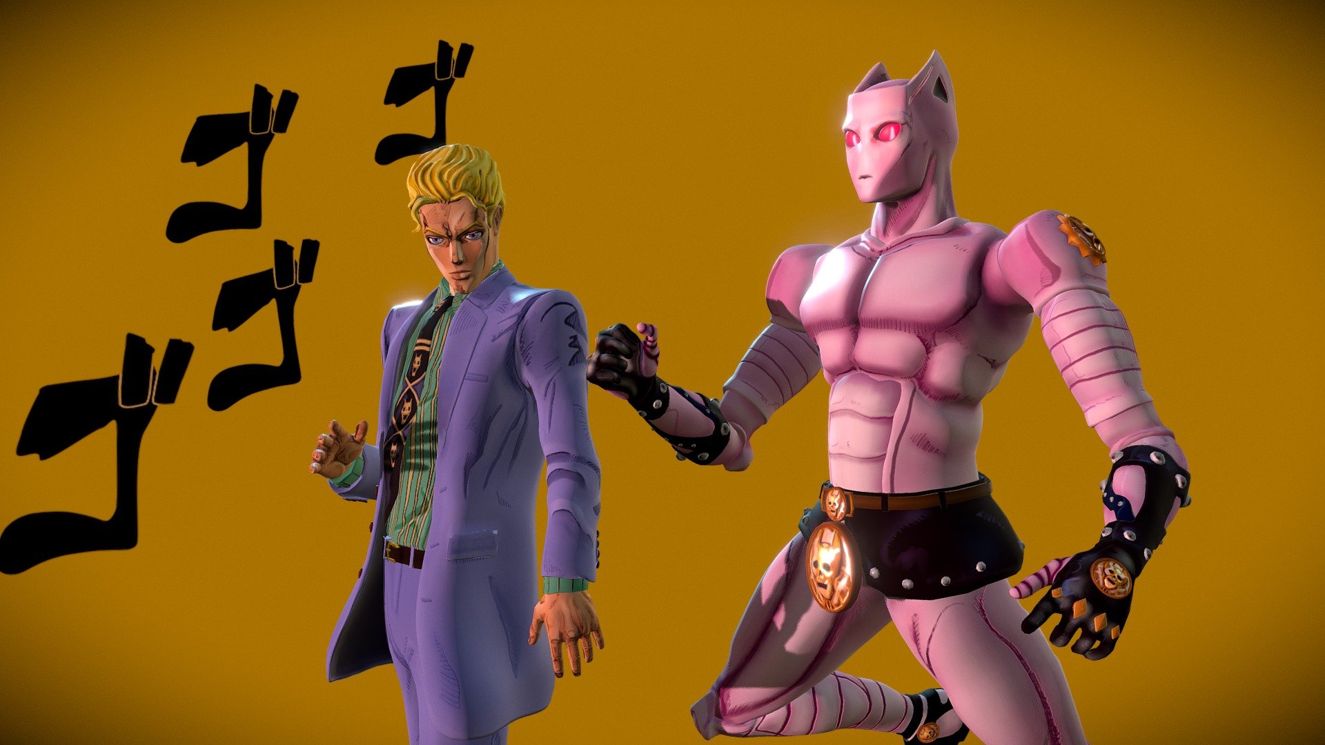 Yoshikage Kira And Killer Queen 3d Model By Giru [f63075b] Sketchfab