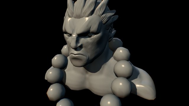 Akuma Sculpt Final (Baked) 3D Model