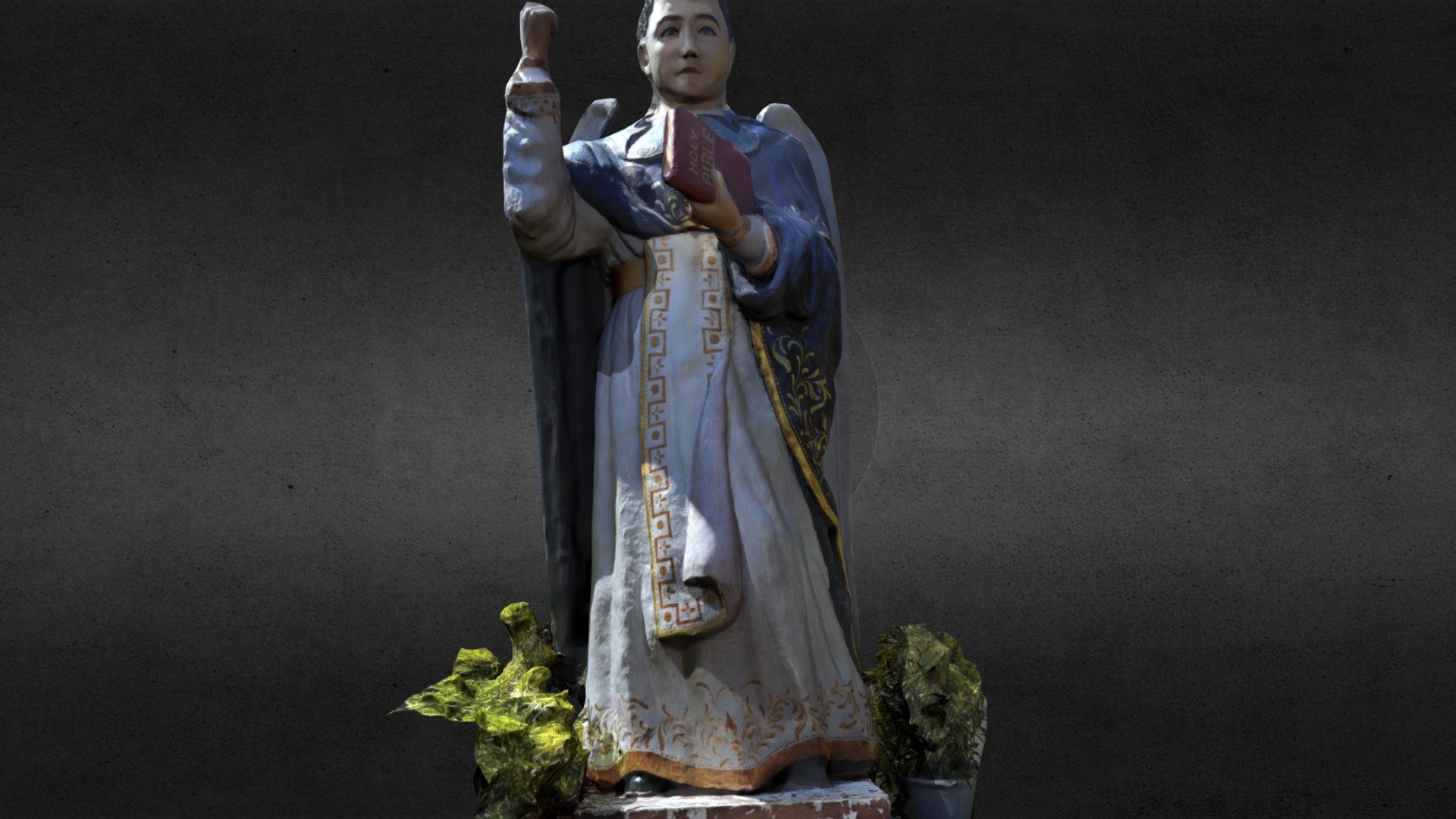 wingged St Vincent Ferrer statue 2, Bogo 🇵🇭 - 3D model by budots.media ...