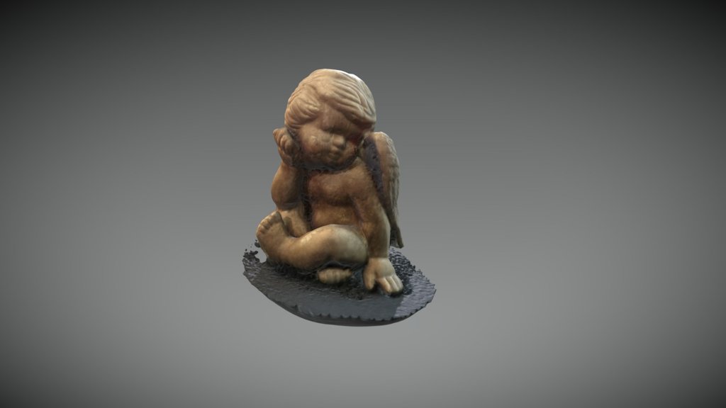Photogrammetry Gold Angel Statue [HP]