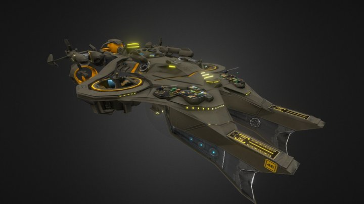 Forward colony ship EFS Eriksson 3D Model